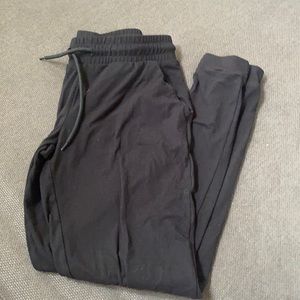 Black Draw String Jogger Leggings